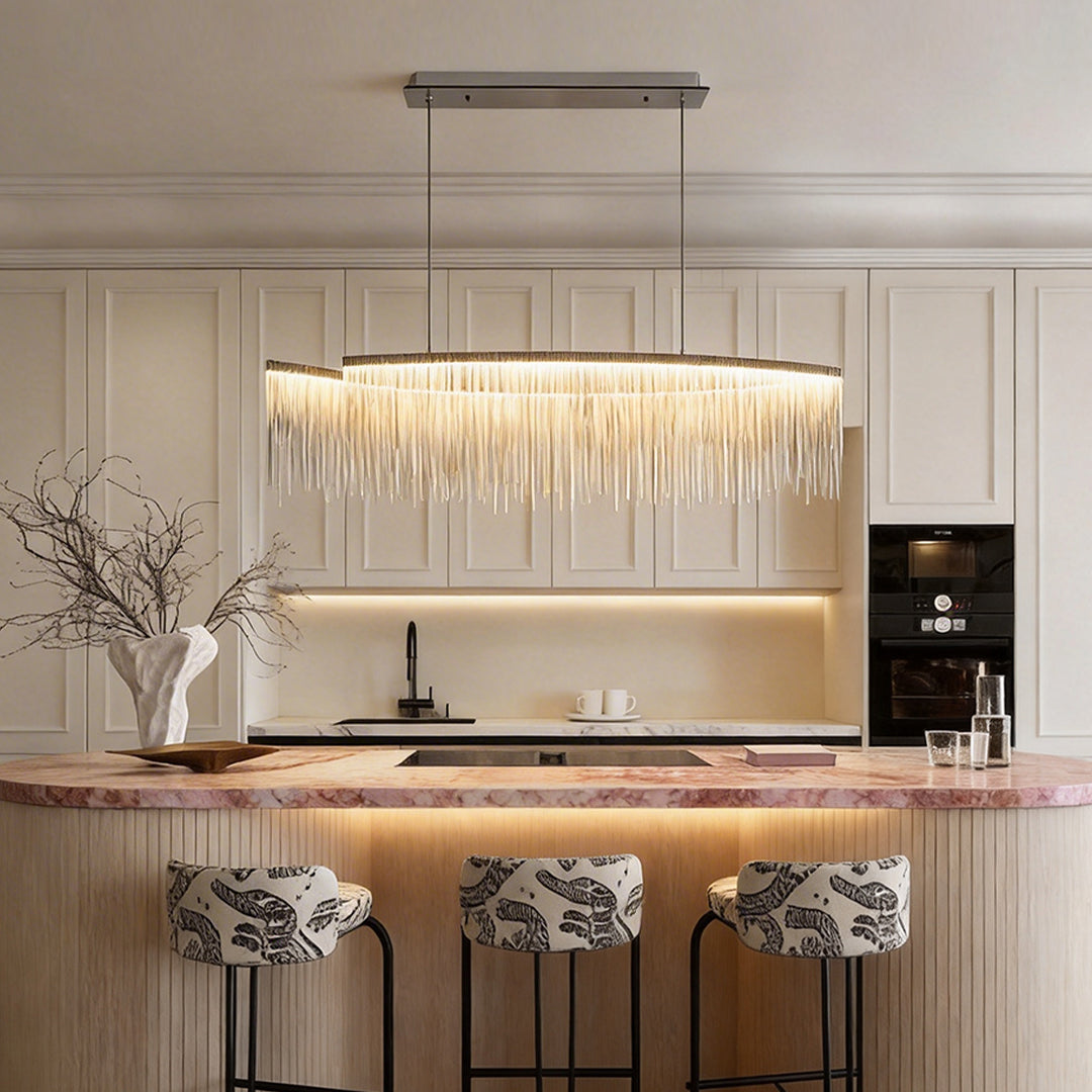 Chain Tassel Chandelier Aluminum Alloy LED Ceiling Light