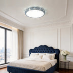 Childs Ceiling Light Round Recessed Drum LED Metal Light