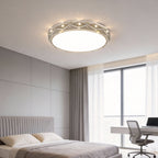 Childs Ceiling Light Round Recessed Drum LED Metal Light