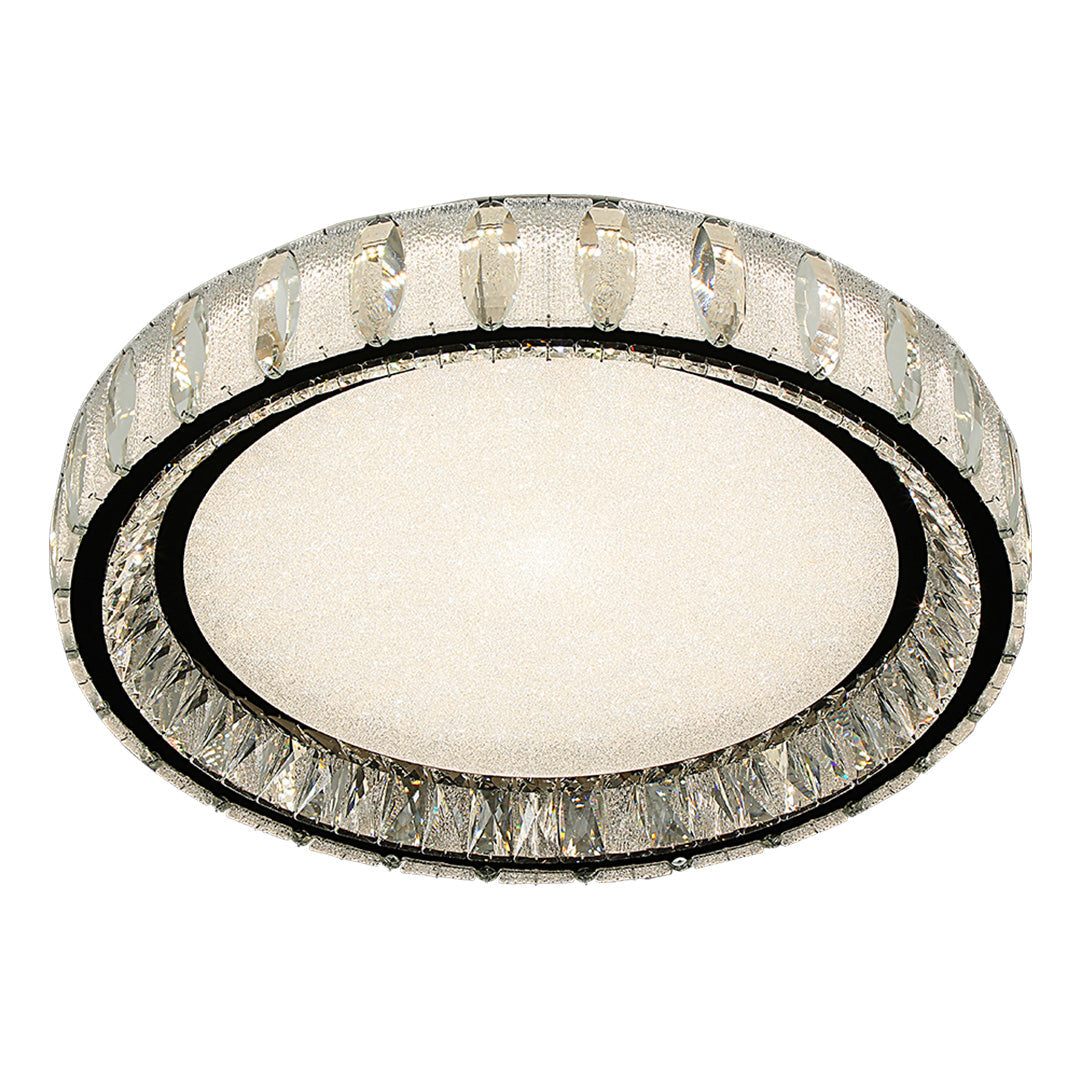 Chrome Flush Mount Light Simple Luxury Crystal Lights