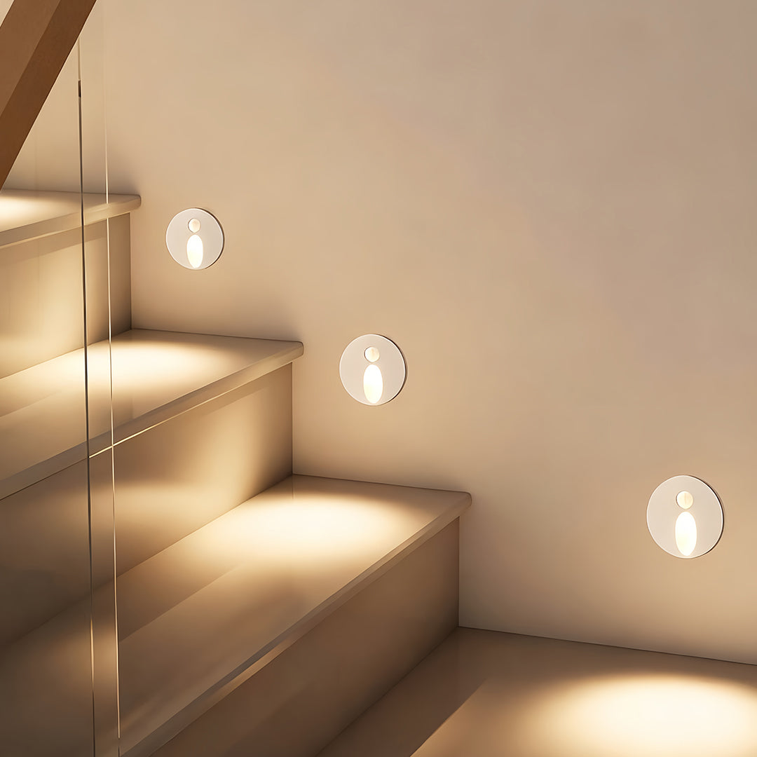 Interior Stair Step Lights Round Infrared Flush Mount LED Light