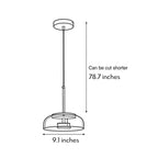Classic Glass Pendant Lamp 1-Light Nordic LED Hanging Lamp
