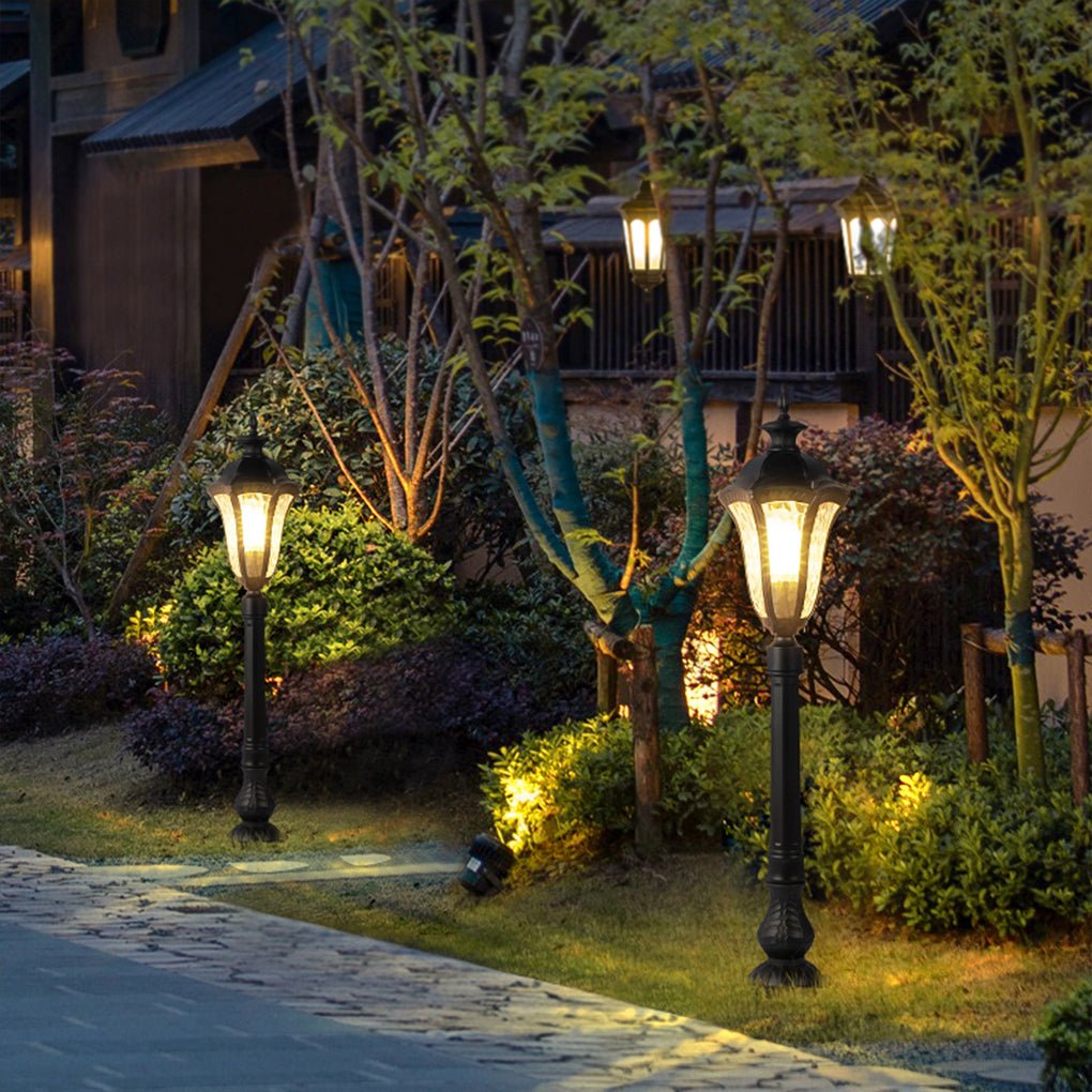 Retro-Inspired Waterproof Outdoor Lamp Post for Traditional Villa Gardens