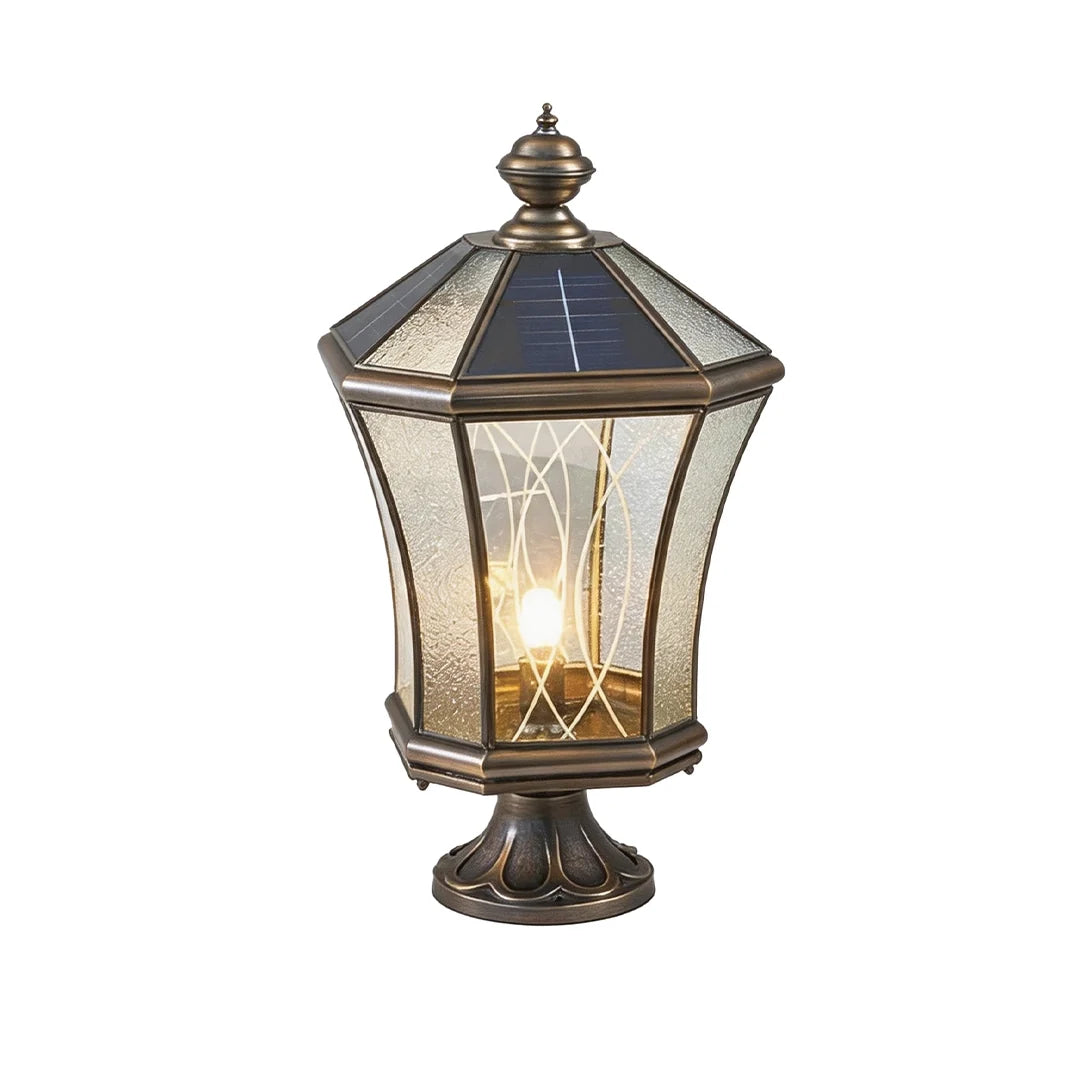 Outdoor Pillar Light European Vintage Copper Waterproof Light