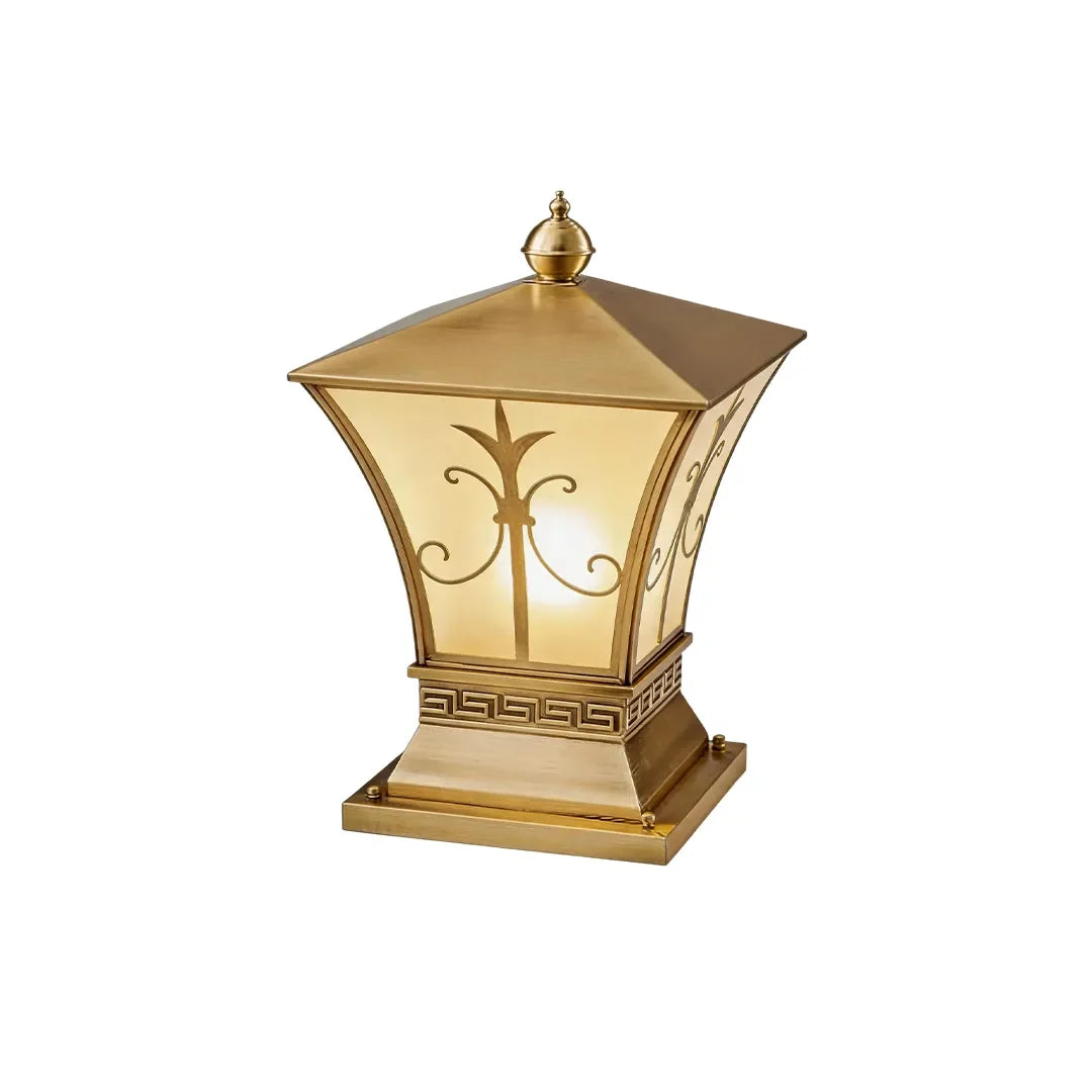 Pillar Light Fixtures Vintage Copper Outdoor Waterproof Light