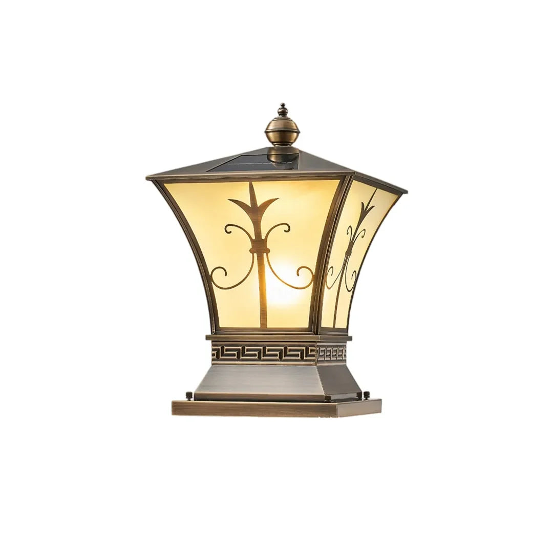 Pillar Light Fixtures Vintage Copper Outdoor Waterproof Light