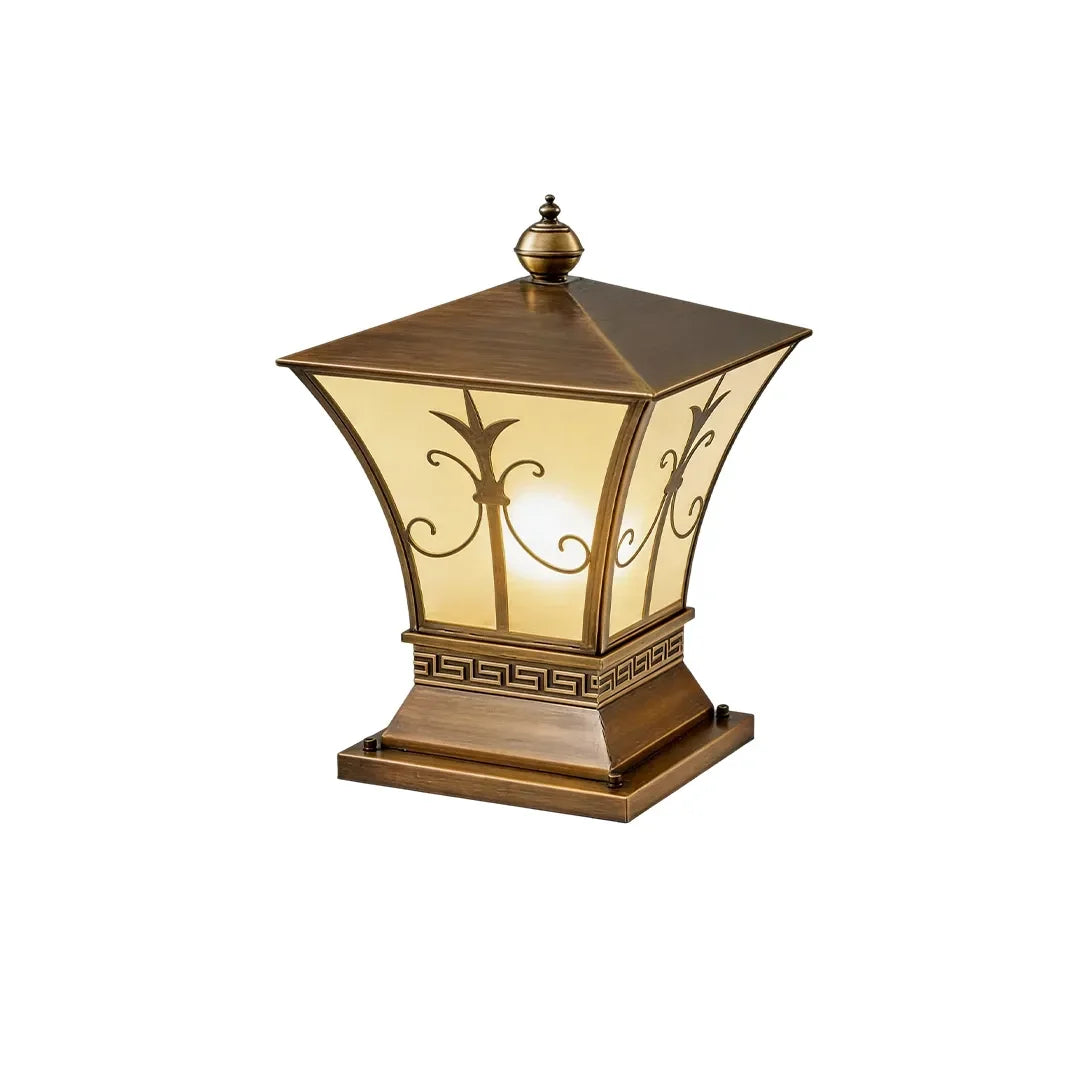 Pillar Light Fixtures Vintage Copper Outdoor Waterproof Light