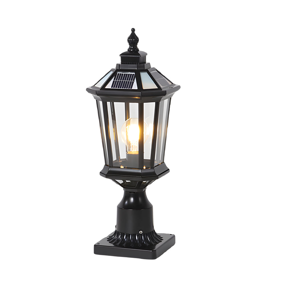 Solar Column Pillar Lights LED Waterproof Garden Fence Post Light
