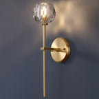 Crystal Wall Sconce with Shade LED Gold-Plated Lamp