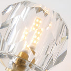 Crystal Wall Sconce with Shade LED Gold-Plated Lamp