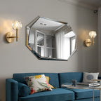 Crystal Wall Sconce with Shade LED Gold-Plated Lamp