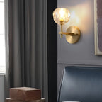 Crystal Wall Sconce with Shade LED Gold-Plated Lamp