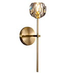 Crystal Wall Sconce with Shade LED Gold-Plated Lamp