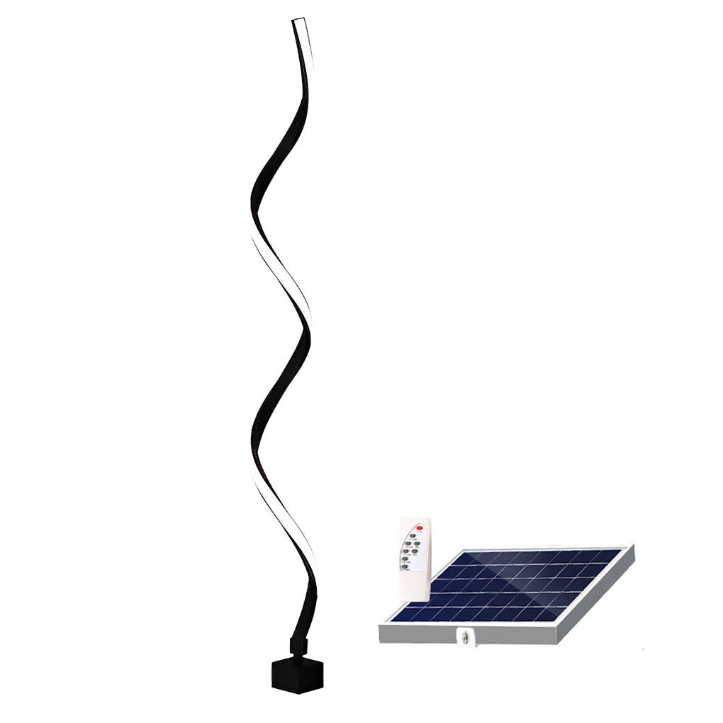 Spiral LED Path Light Modern Black Waterproof Lawn Light