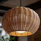 Rattan Outdoor Pendant Light Modern Waterproof Lights