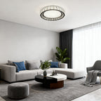 Chrome Flush Mount Light Simple Luxury Crystal Lights