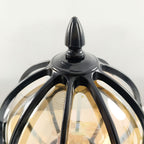 Outdoor Globe Pillar Lights Retro Glass Globe Copper Fence Post Light