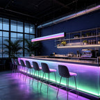 Contemporary Linear Chandeliers Luxury RGB Ceiling Light