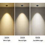 2 PCS Indoor LED Spotlight Deep Anti-Reflective Ceiling Light