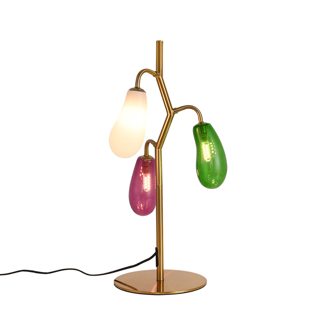 Colored Glass Table Lamp French Style Multi-light Lamp
