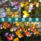 6 PCS Butterfly Solar Garden Lights Six-Head Lawn Stake Light