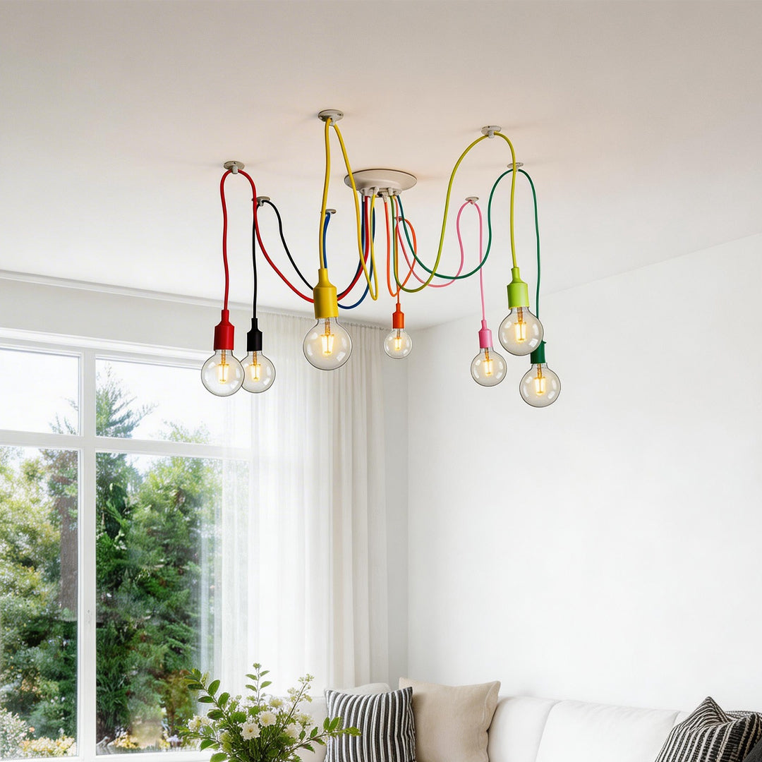 Spider Chandelier Colorful Adjustable 10-Heads LED Ceiling Lights