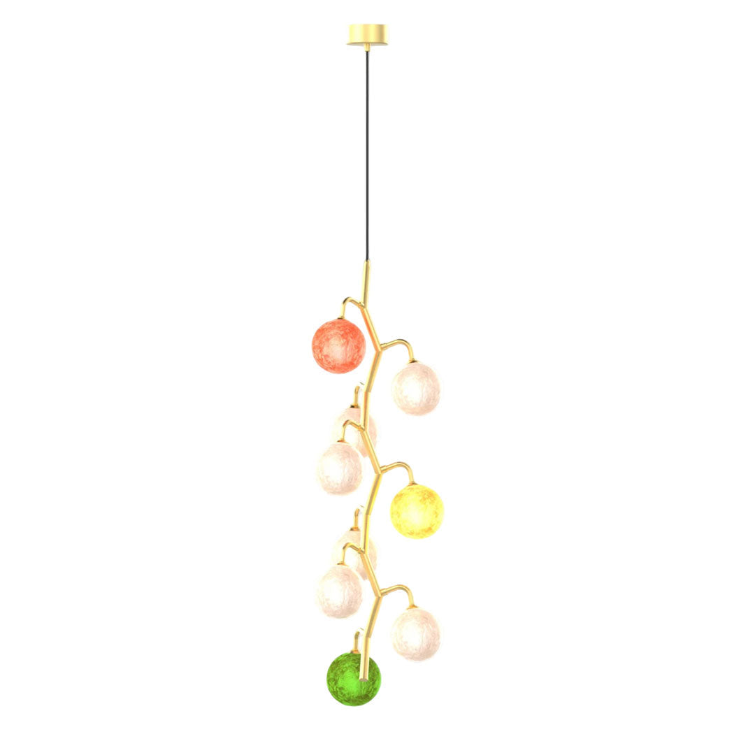 Coloured Glass Chandelier Modern Creative Vintage Ceiling Light