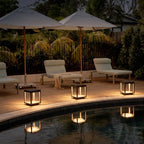 Concrete Pillar Lights Modern Open-Frame Square LED Light