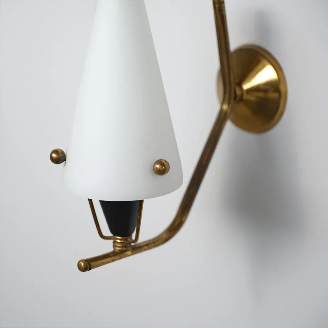 Cone Wall Light Vintage Style Glass Ambient Wall Sconce