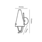 Cone Wall Light Vintage Style Glass Ambient Wall Sconce
