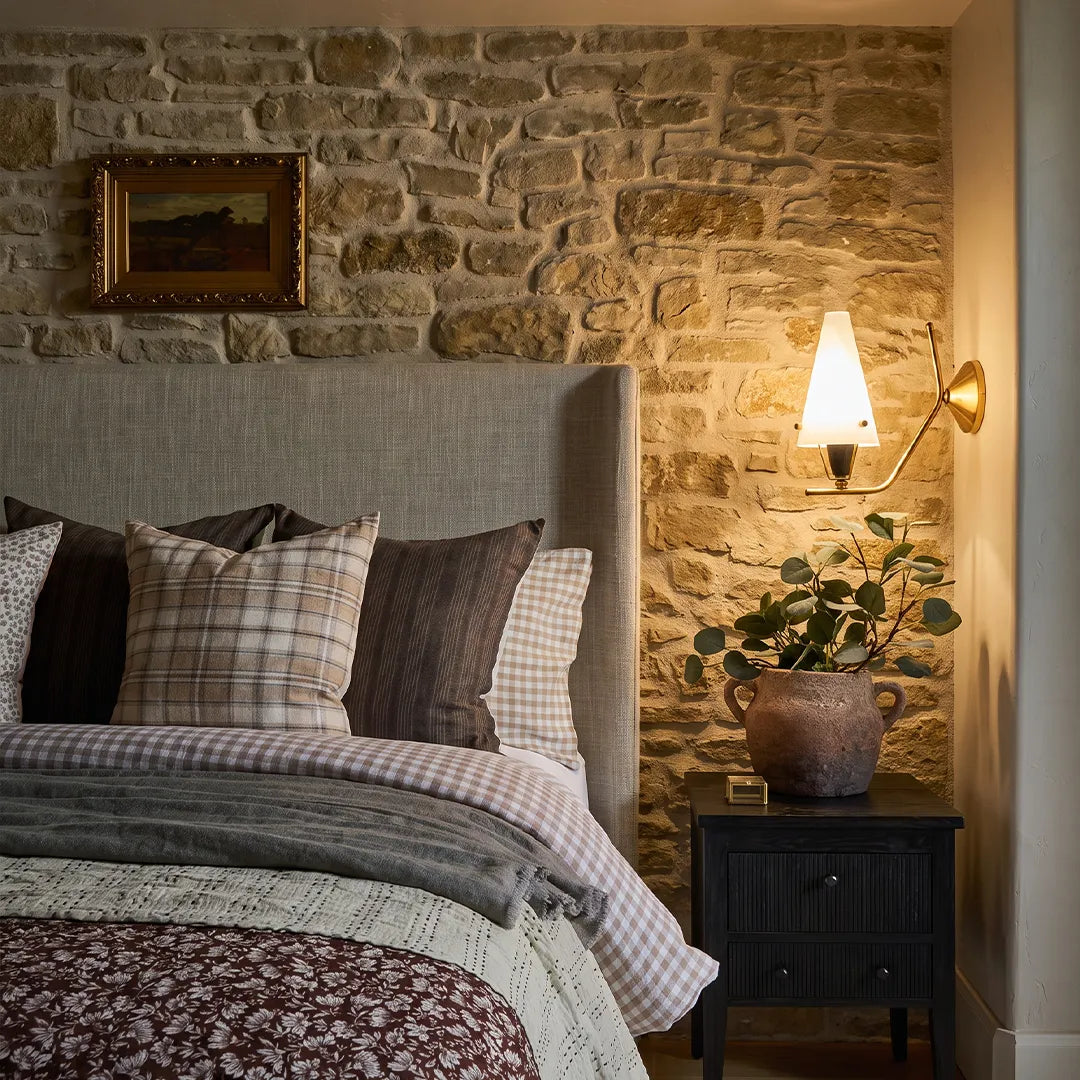 Cone Wall Light Vintage Style Glass Ambient Wall Sconce
