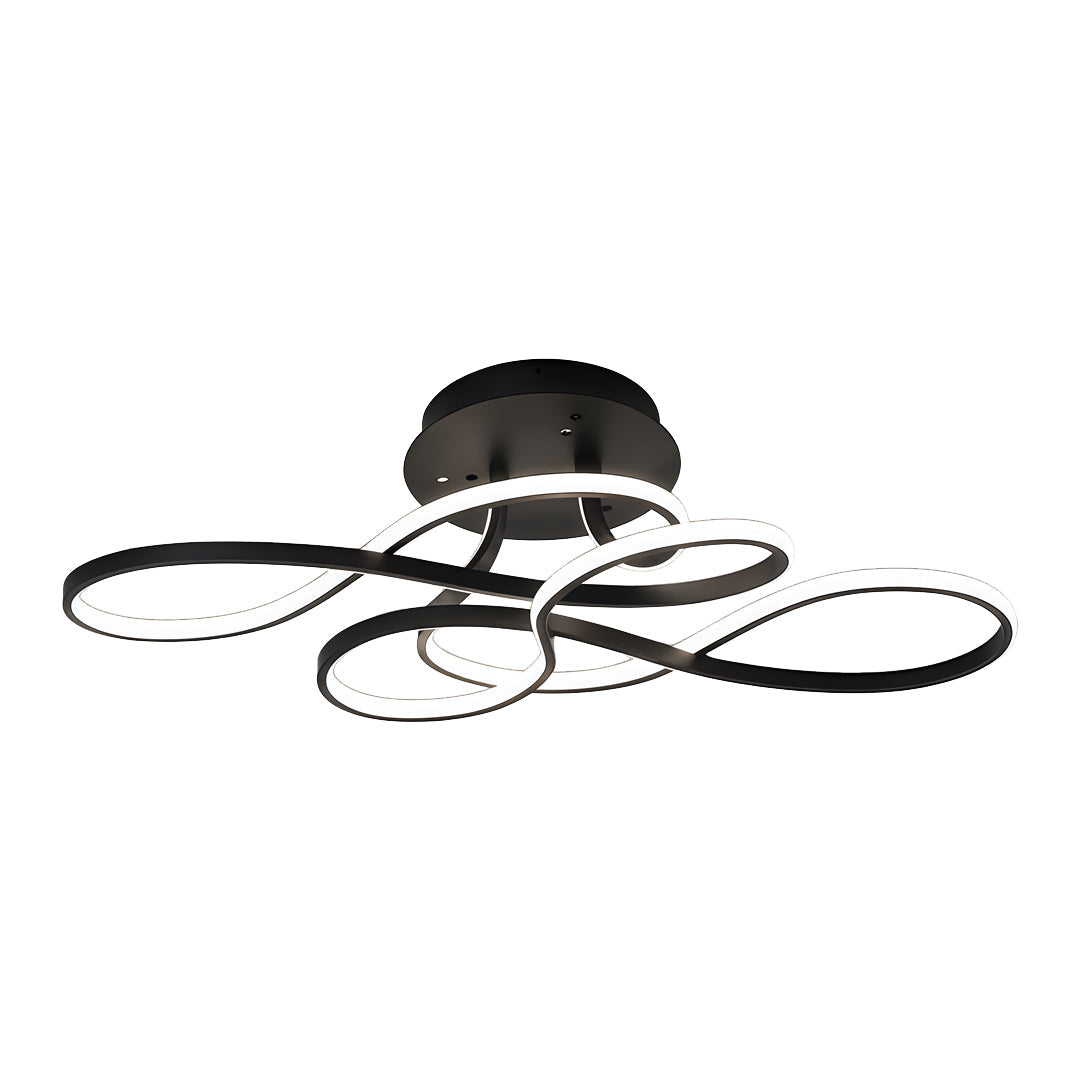 Curve Ceiling Light Simple Geometric Metal LED Light