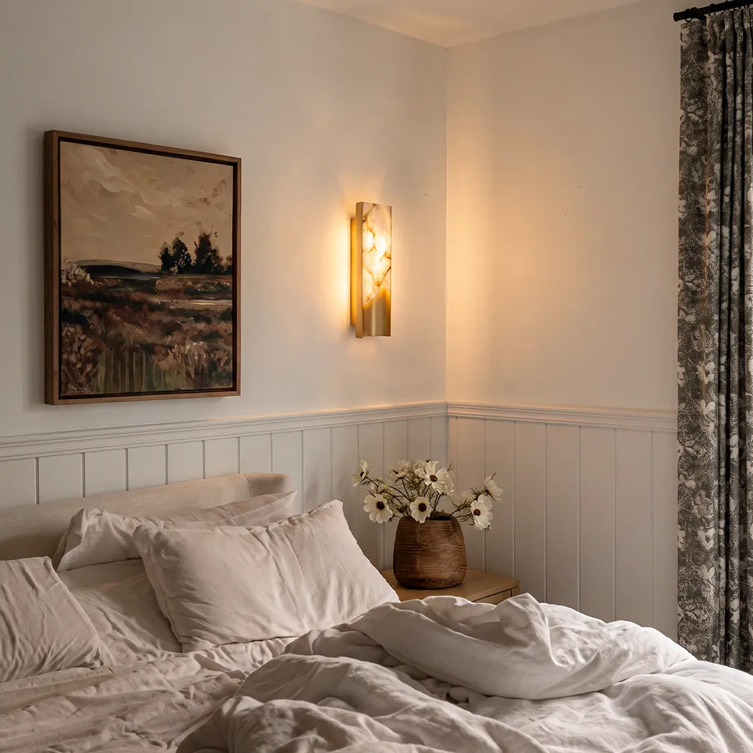 Contemporary Indoor Wall Lights Luxury Vertical Marble Light