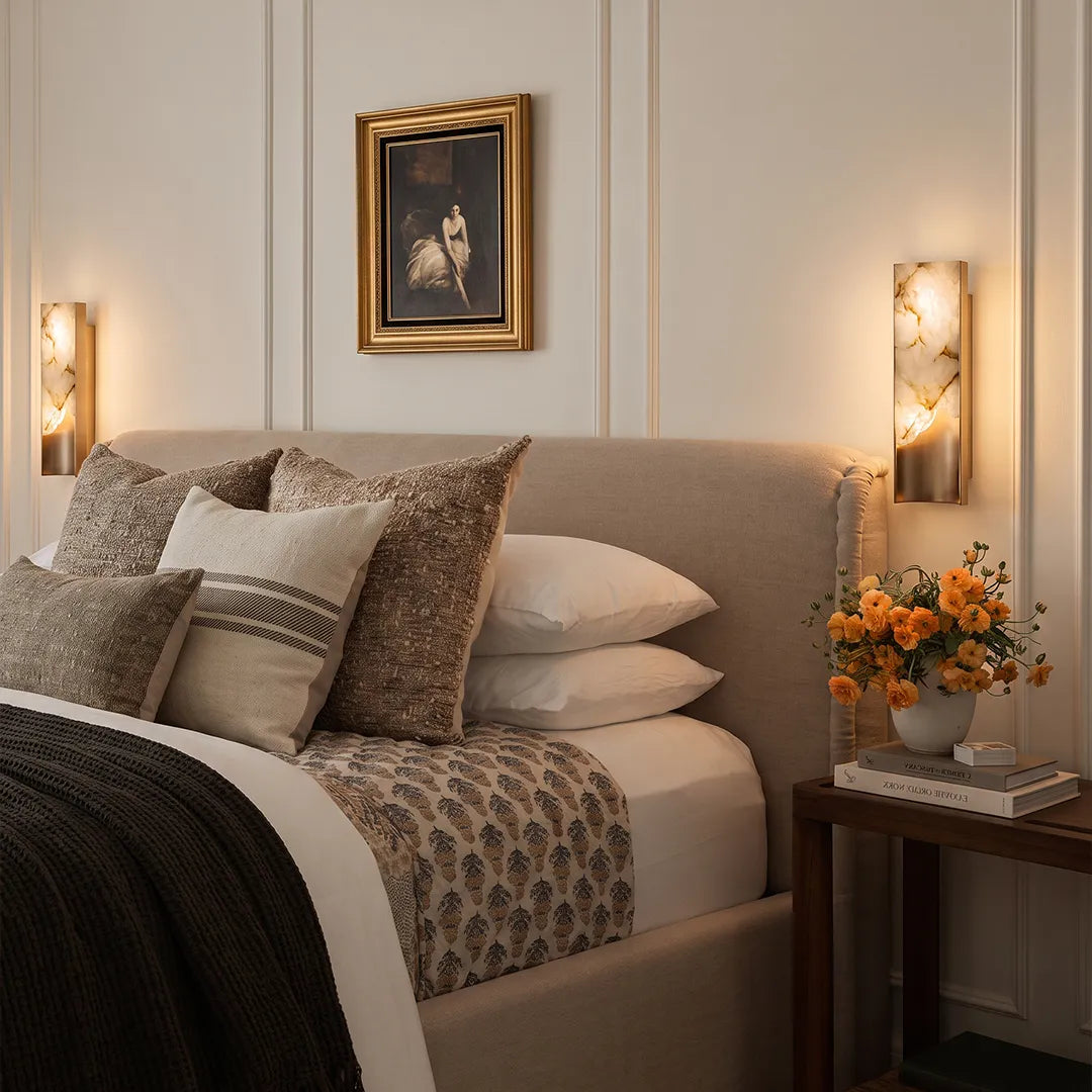 Contemporary Indoor Wall Lights Luxury Vertical Marble Light