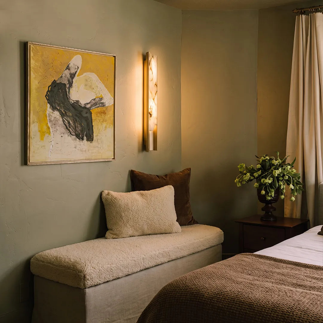 Contemporary Indoor Wall Lights Luxury Vertical Marble Light