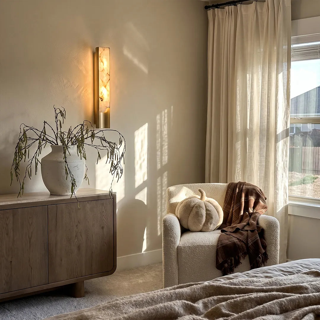 Contemporary Indoor Wall Lights Luxury Vertical Marble Light