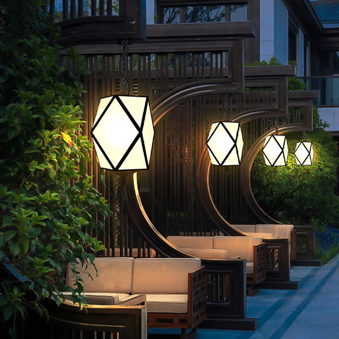 Contemporary Outdoor Pendant Lighting Pavilion Landscape Ceiling Light