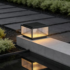 Outdoor Pillar Light Fixtures Cast Aluminum Square Waterproof