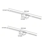 Contemporary Vanity Light Bar Black Linear LED Light