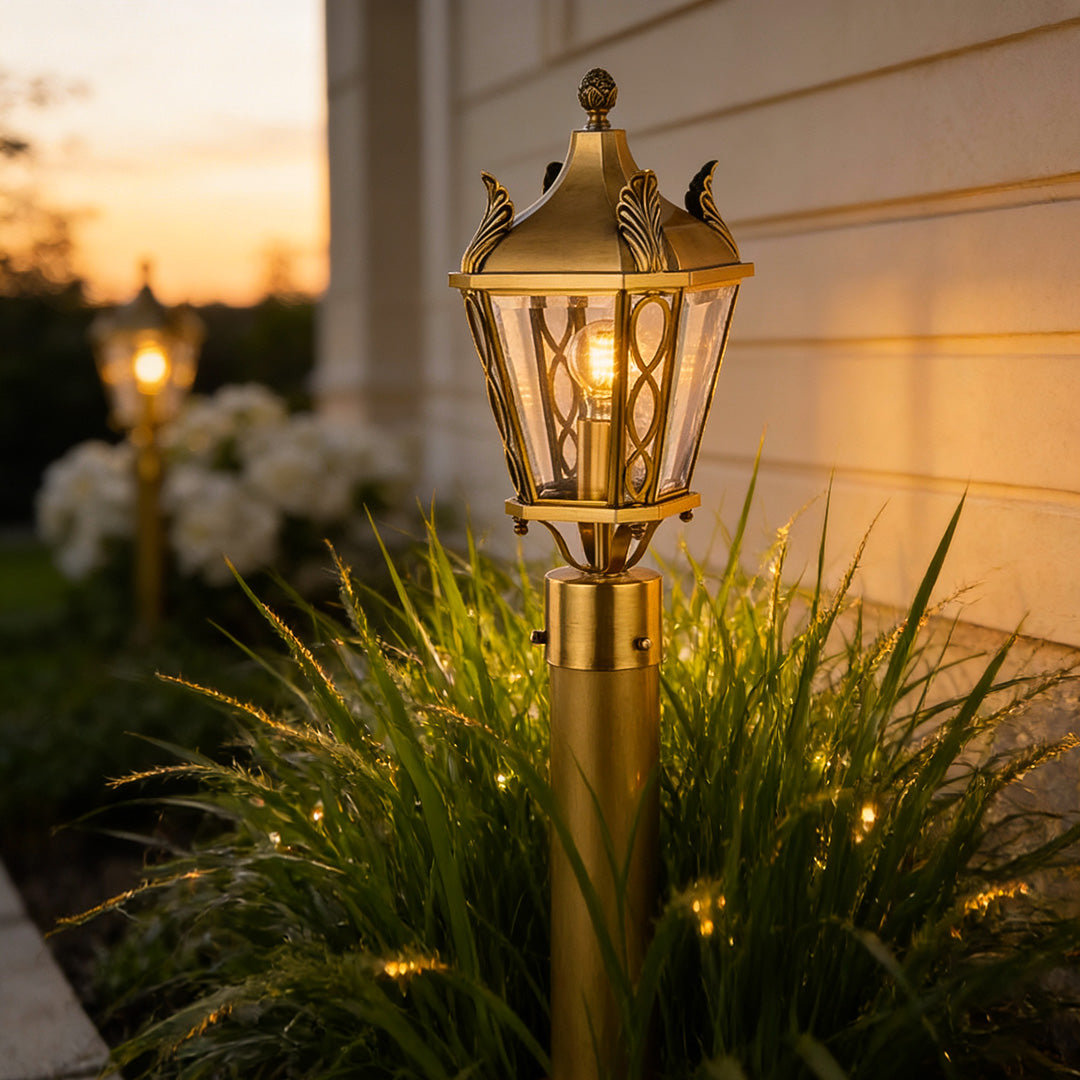 Copper Outdoor Path Lighting European Landscape Lamp