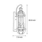 Retro Creative Copper Glass European Style Outdoor Wall Lights Exterior Lamp