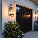 Retro Creative Copper Glass European Style Outdoor Wall Lights Exterior Lamp