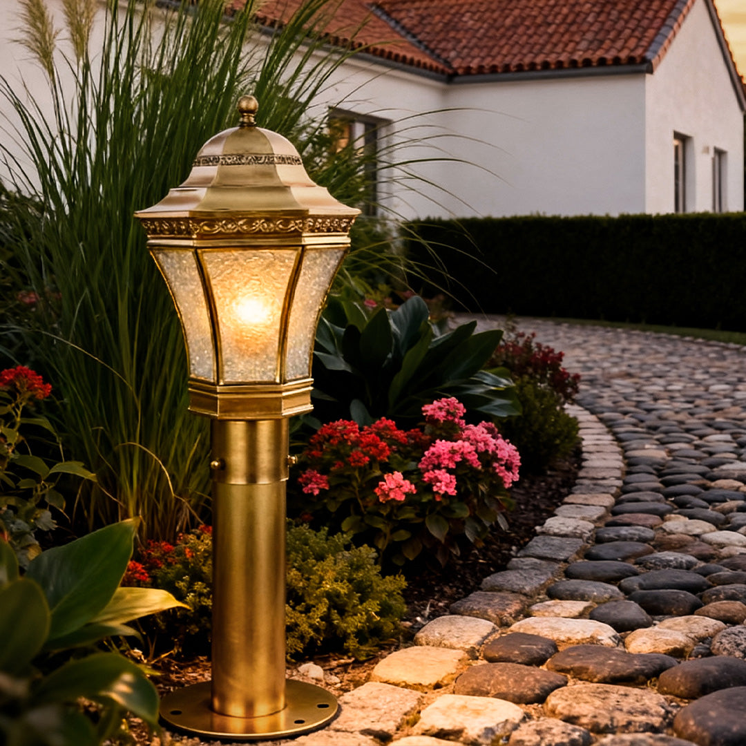 Copper Path Lights Simple Waterproof Outdoor Glass Light
