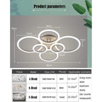 Circles Aluminum Acrylic Flush Mount Lighting LED Ceiling Lights