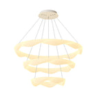 Creative Cream Style Designer Rings 3 Step Dimming Modern Chandelier
