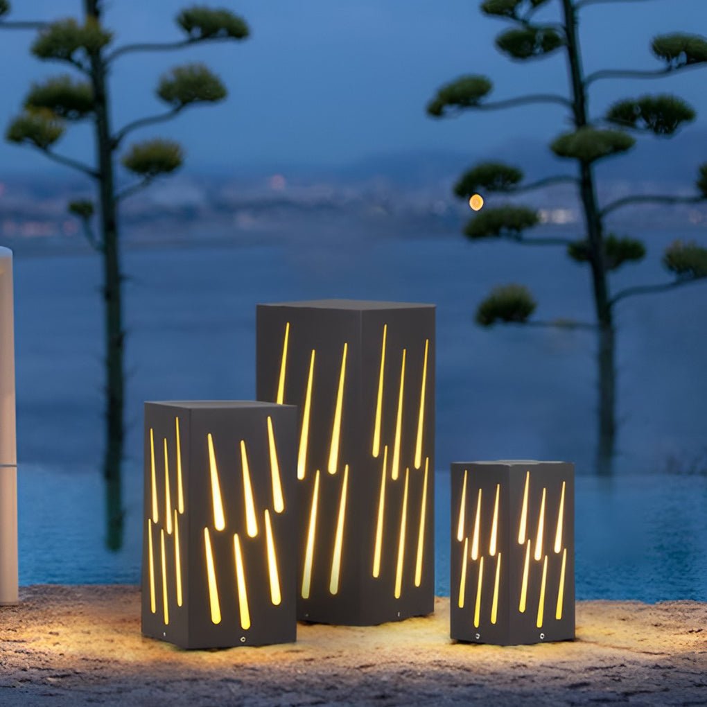 LED Pathway Lighting with Meteor Visual Effect Elegant Outdoor Decor