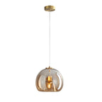 Creative Light Luxury Glass Cognac Smoke Gray Nordic Hanging Lights Fixture
