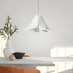 Creative White Petals Flower 3 Step Dimming Simple Nordic Chandeliers