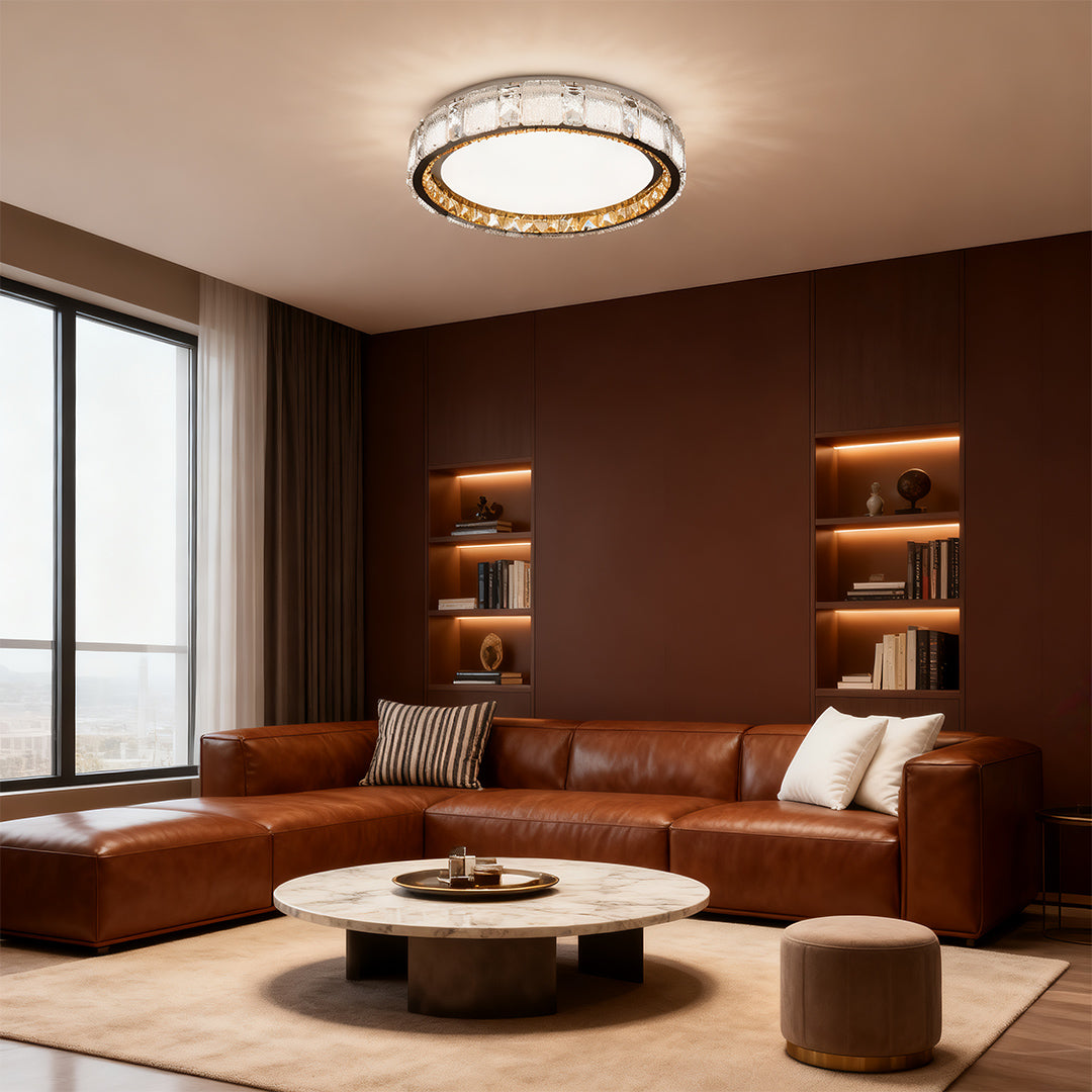 Crystal Flush Mount Ceiling Lights Minimalist Luxury Light