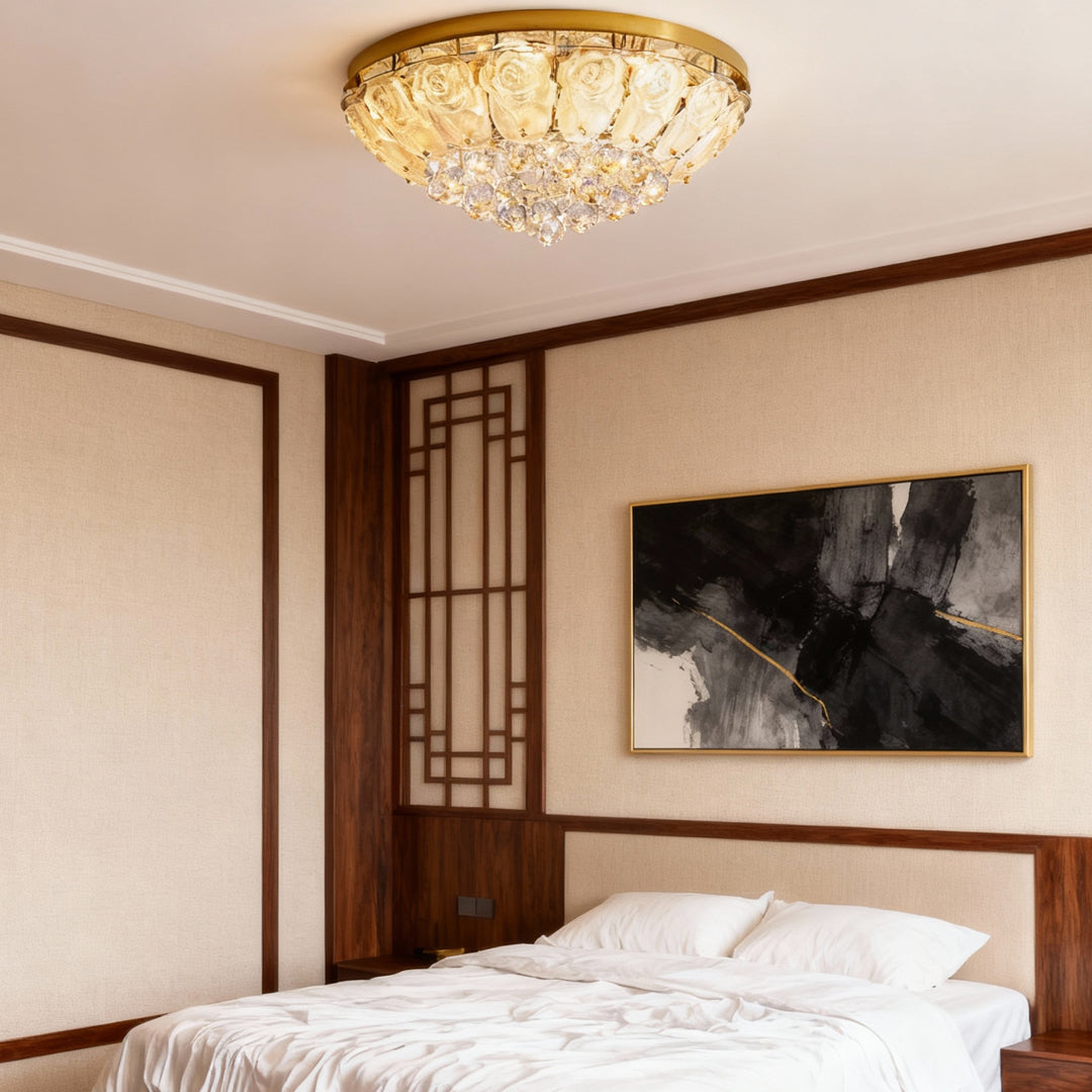 Crystal Ceiling Lights Flush Mount French Luxury Lamp
